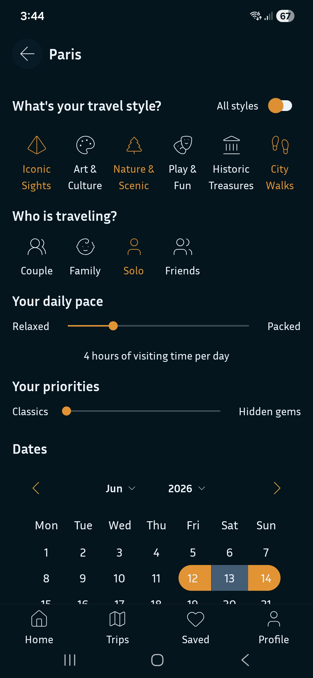 Shape your trip